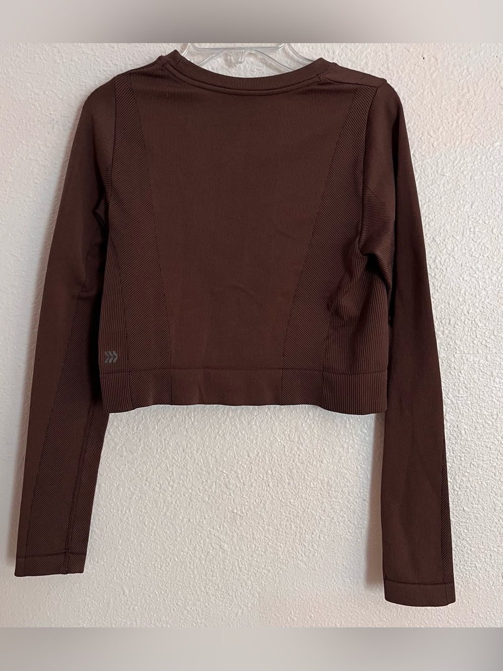 all in motion Brown Long Sleeve Ribbed Crop Top
